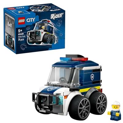 Lego City Rides – Police Truck Toy Emergency Vehicles Building Set w/a Police Officer Junior Minifigure Party Bag Fillers Small Collectible Gift for 5+ Year Old Boys 60481 Lego City Rides – Police Truck Toy Emergency Vehicles Building Set w/a Police Officer Junior Minifigure Party Bag Fillers Small Collectible Gift for 5+ Year Old Boys 60481