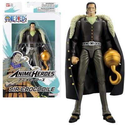 BANDAI Anime Heroes One Piece Anime Heroes Figuur 17 cm Krokodil Officiële licentie One Piece Figuur met beweegbare krokodil versie Speelgoed voor kinderen vanaf 4 jaar 37055 BANDAI Anime Heroes One Piece Anime Heroes Figuur 17 cm Krokodil Officiële licentie One Piece Figuur met beweegbare krokodil versie Speelgoed voor kinderen vanaf 4 jaar 37055
