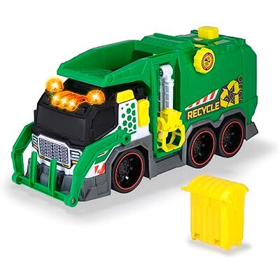 Dickie Toys Recycling Truck - Speelauto - Geel/Groen Dickie Toys Recycling Truck - Speelauto - Geel/Groen