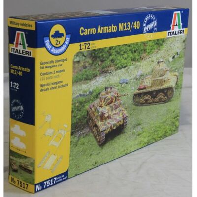 Italeri 510007517-1:72 Panzer M13/40, 2 stuks Italeri 510007517-1:72 Panzer M13/40, 2 stuks