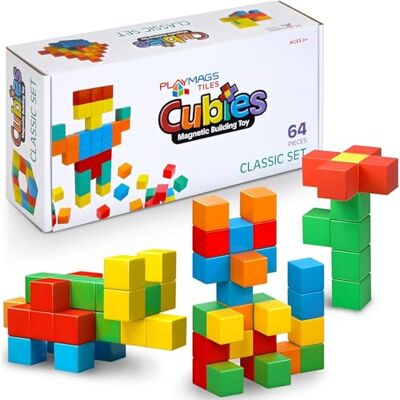 Playmags Magnetische Blokken Bouwspeelgoed, 64 Stuks Magneetblokjes STEM-Speelgoed Voor Peuters En Kinderen, Kleuterschool, Educatief Sensorisch Bouwspeelgoed Voor Jongens En Meisjes Playmags Magnetische Blokken Bouwspeelgoed, 64 Stuks Magneetblokjes STEM-Speelgoed Voor Peuters En Kinderen, Kleuterschool, Educatief Sensorisch Bouwspeelgoed Voor Jongens En Meisjes