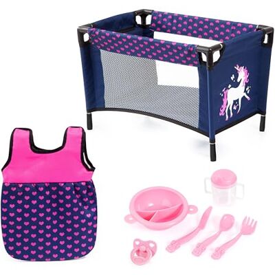 Bayer Design poppenbedje, slaapzak, plastic accessoires, speelset voor poppen meisjes en jongens vanaf 3 jaar Bayer Design poppenbedje, slaapzak, plastic accessoires, speelset voor poppen meisjes en jongens vanaf 3 jaar