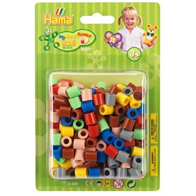 Hama Perlen 8523 strijkkralen verpakking met ca. 500 kleurrijke maxi knutselkralen met een diameter van 10 mm in volle kleurenmix 2, creatief knutselplezier voor groot en klein Hama Perlen 8523 strijkkralen verpakking met ca. 500 kleurrijke maxi knutselkralen met een diameter van 10 mm in volle kleurenmix 2, creatief knutselplezier voor groot en klein