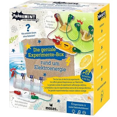 moses . FenoMINT De geniale experimentenbox, elektrische energie experimenteerdoos voor kinderen, doe-het-zelf circuit bouwpakket, educatief speelgoed vanaf 8 jaar, medium moses . FenoMINT De geniale experimentenbox, elektrische energie experimenteerdoos voor kinderen, doe-het-zelf circuit bouwpakket, educatief speelgoed vanaf 8 jaar, medium