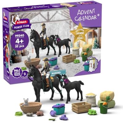 Schleich HORSE CLUB Adventskalender 2026 Paardentocht 99240 Met beweegbaar figuur Tori, 2 paardenfiguren en accessoires, cadeau-idee voor kinderen vanaf 5 jaar, 39 x 8 x 28 cm Schleich HORSE CLUB Adventskalender 2026 Paardentocht 99240 Met beweegbaar figuur Tori, 2 paardenfiguren en accessoires, cadeau-idee voor kinderen vanaf 5 jaar, 39 x 8 x 28 cm