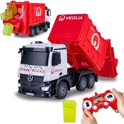 Jamara 408305 vuilniswagen Mercedes-Benz Antos 1:26 2,4GHz vuilniswagenspeelgoed vanaf 6 jaar, kinderen op afstand bestuurd, RC speelgoed, cadeau voor kinderen, vuilnisbak handmatig oprijden, licht Jamara 408305 vuilniswagen Mercedes-Benz Antos 1:26 2,4GHz vuilniswagenspeelgoed vanaf 6 jaar, kinderen op afstand bestuurd, RC speelgoed, cadeau voor kinderen, vuilnisbak handmatig oprijden, licht