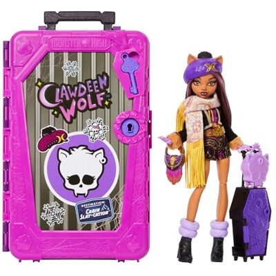 Monster Cable Skulltimate Secrets Clawdeen Wolf poppenset Bestemming: Cabin Slay-cation uitpakset met koffer en 19+ verrassingen zoals kleding en accessoires, JMG65 Monster Cable Skulltimate Secrets Clawdeen Wolf poppenset Bestemming: Cabin Slay-cation uitpakset met koffer en 19+ verrassingen zoals kleding en accessoires, JMG65