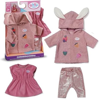 BABY born Jasset met Jurk met jurk, legging en capuchon met oortjes voor 43 cm poppen BABY born Jasset met Jurk met jurk, legging en capuchon met oortjes voor 43 cm poppen