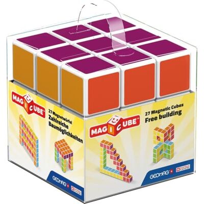 Geomag Magicube Free Building 27 magnetische kubussen voor constructies, bouwdoos, educatief speelgoed Geomag Magicube Free Building 27 magnetische kubussen voor constructies, bouwdoos, educatief speelgoed