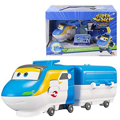 Super Wings Transformeerbare robot Tony trein voor jongens en meisjes van 3, 4, 5, 6, 7 jaar, transformeerbare treinfiguren voor kleuterspellen en verjaardagscadeaus, 5 inch. Super Wings Transformeerbare robot Tony trein voor jongens en meisjes van 3, 4, 5, 6, 7 jaar, transformeerbare treinfiguren voor kleuterspellen en verjaardagscadeaus, 5 inch.