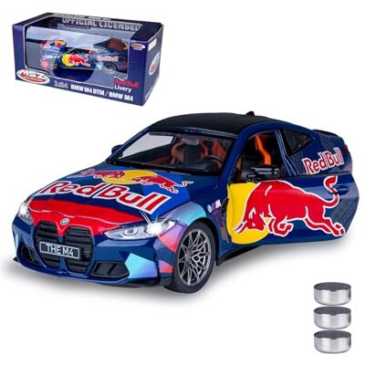 Jamara 402628 BMW M4 Diecast 1:24 incl. knoopcellen, modelauto speelgoed, kinderauto, model miniatuur voertuigen, cadeau voor kinderen, deuren handmatig openen/sluiten, licht Jamara 402628 BMW M4 Diecast 1:24 incl. knoopcellen, modelauto speelgoed, kinderauto, model miniatuur voertuigen, cadeau voor kinderen, deuren handmatig openen/sluiten, licht