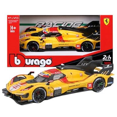 Bburago Ferrari 499P 24H LE MANS Champion 2025#83, Diecast-auto op schaal 1:43, gedetailleerde replica van de winnaar van Le Mans, officiële Ferrari-licentie, aanbevolen leeftijd 3+ jaar Bburago Ferrari 499P 24H LE MANS Champion 2025#83, Diecast-auto op schaal 1:43, gedetailleerde replica van de winnaar van Le Mans, officiële Ferrari-licentie, aanbevolen leeftijd 3+ jaar