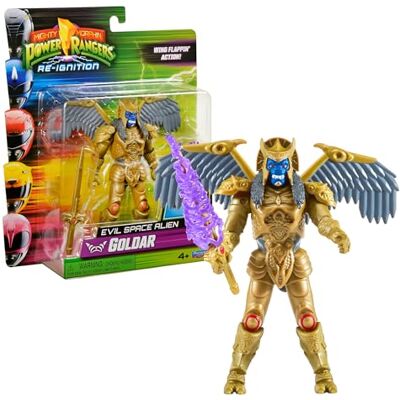 Power Rangers De schurken, figuur met beweegbare functie, 12 cm, model Goldar, voor kinderen vanaf 4 jaar, PWG061 Power Rangers De schurken, figuur met beweegbare functie, 12 cm, model Goldar, voor kinderen vanaf 4 jaar, PWG061