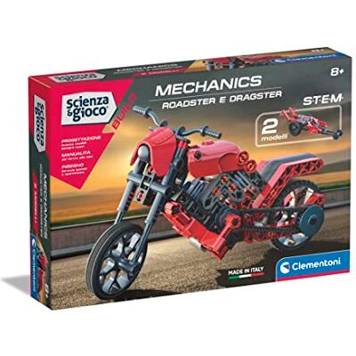 Clementoni Science Build-Roadster en Dragsterset voor kinderen, mechanisch laboratorium, wetenschappelijk spel 8 jaar (Italiaanse versie) Made in Italy, kleur, medium, 19333 Clementoni Science Build-Roadster en Dragsterset voor kinderen, mechanisch laboratorium, wetenschappelijk spel 8 jaar (Italiaanse versie) Made in Italy, kleur, medium, 19333