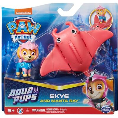 Paw Patrol Aqua Pups Speelfigurenset met Skye en Reuzenmata Paw Patrol Aqua Pups Speelfigurenset met Skye en Reuzenmata