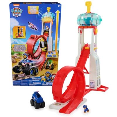 Paw Patrol Reddingswagens Super Loop Uitkijktoren met licht en geluid Paw Patrol Reddingswagens Super Loop Uitkijktoren met licht en geluid