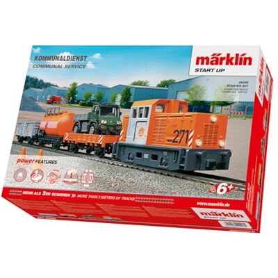 Märklin Start up 29296 H0 Digital startpakket gemeentelijke dienst – locomotief met mfx, IR Power Control Stick, C-rail ovaal met zacht, gemeentelijk voertuig, vanaf 6 jaar Märklin Start up 29296 H0 Digital startpakket gemeentelijke dienst – locomotief met mfx, IR Power Control Stick, C-rail ovaal met zacht, gemeentelijk voertuig, vanaf 6 jaar