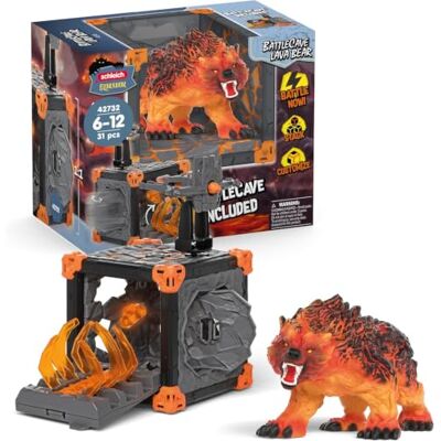 Schleich ELDRADOR BattleCave Lavabeer 42732 31-delig set Set met grot, monster en kristal met schietfunctie en grijparmval stapelbare grotten als arena vanaf 6 jaar Schleich ELDRADOR BattleCave Lavabeer 42732 31-delig set Set met grot, monster en kristal met schietfunctie en grijparmval stapelbare grotten als arena vanaf 6 jaar