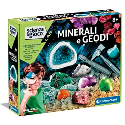 Clementoni Wetenschap Lab Geodi-set minerogie met baksteen om te graven, laboratorium mineralen, wetenschappelijk spel 8 jaar (Italiaanse versie) -Made in Italy, kleur, 19350 Clementoni Wetenschap Lab Geodi-set minerogie met baksteen om te graven, laboratorium mineralen, wetenschappelijk spel 8 jaar (Italiaanse versie) -Made in Italy, kleur, 19350