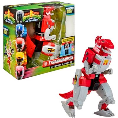 Power Rangers Collectie Megazord, combineerbare scharnier, figuur, 20 cm, model Tyrannosaurus Rex Dinozord, voor kinderen vanaf 4 jaar, PWG001 Power Rangers Collectie Megazord, combineerbare scharnier, figuur, 20 cm, model Tyrannosaurus Rex Dinozord, voor kinderen vanaf 4 jaar, PWG001