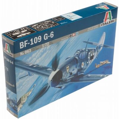 Italeri 0063S Messerschmitt BF-109 G-6, blauw Italeri 0063S Messerschmitt BF-109 G-6, blauw