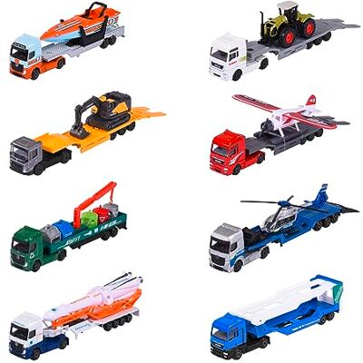 Majorette Transporter gesorteerd, 8-voudig gesorteerd.; Let op willekeurige selectie! Majorette Transporter gesorteerd, 8-voudig gesorteerd.; Let op willekeurige selectie!