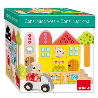 Jumbo D50201 Goula-constructie, 40 houten onderdelen, meerkleurig Jumbo D50201 Goula-constructie, 40 houten onderdelen, meerkleurig