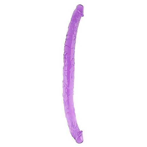 Beauty7 -18 inch dubbelzijdige realistische anale dildo dubbele dong realistische anale dildo dubbele penis dubbele dildo dildo vrouwen leesbisch homoseksuele seksspeelgoed 45 cm Kleur: paars