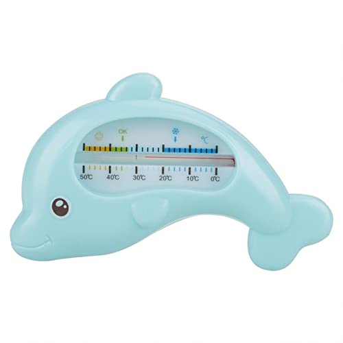 Ejoyous Dolfijn Babybadthermometer, Kindveilige Badthermometer, Digitale Badthermometer en Babykamerbadthermometer voor Kinderen en Baby's Om de Watertemperatuur Te Meten(Blauwe Dolfijn)