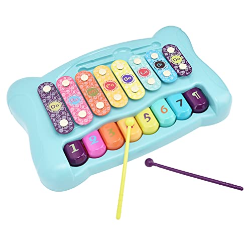 01 02 015 Baby Xylofoon Speelgoed Piano, Baby Piano Xylofoon Speelgoed Multicolor Toetsenbord voor Peuter Dagelijks Spelen Blauw