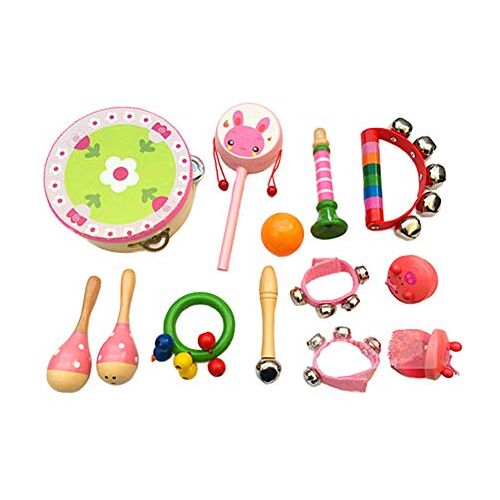 WESEEDOO Percussie Houten Muziekinstrumenten Muziekinstrumenten Voor 1 Jarigen Muziekinstrument Voor Kinderen Peuter Muziekinstrument pink