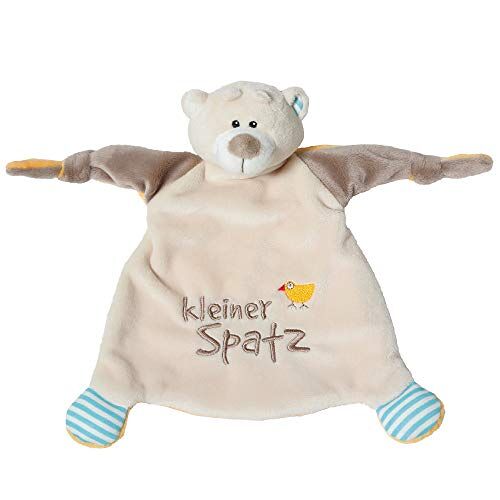 NICI Knuffeldoek beer 'Kleine Spatz' 25 x 25 cm – knuffeldoek vanaf 0+ maanden – knuffeldoek voor baby's en peuters – knuffeldier/knuffeldoek – knuffeldoek voor meisjes en jongens – 40041