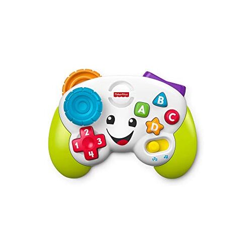 Fisher-Price Jonge gamers zijn de baas over alle leerfuncties van deze speelgoedcontroller die uw baby kennis laat maken met kleuren, cijfers en vormen en meer