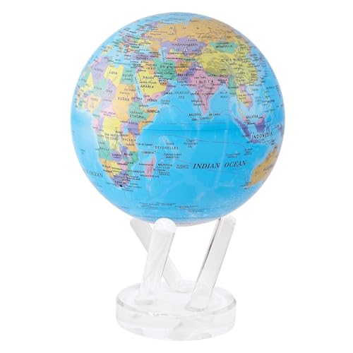 Mova Globe Politieke Kaart Blauw 6" Spinning Globe