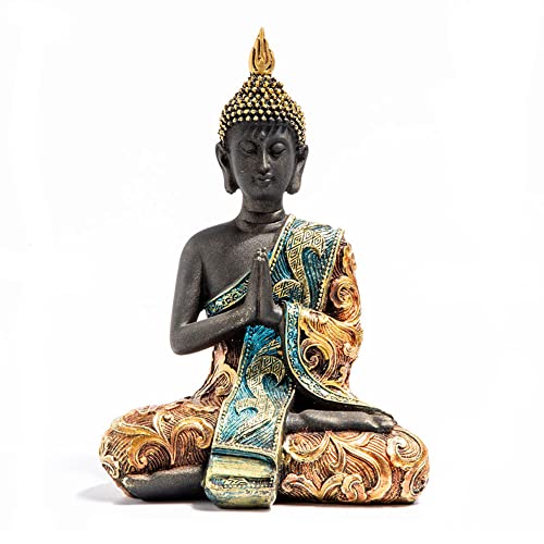 N C Thaise monniken beeldjes oranje goud Boeddha's, Zen standbeeld meditatie Mindfulness voor thuis tempel, kantoor tafel of winkel toonbank, voor meditatie ontspanning of cadeau-idee