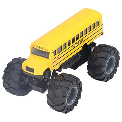 KUIDAMOS Schoolbus Speelgoed, Legering Body School Bus Speelgoed voor Thuis Spelen(geel)