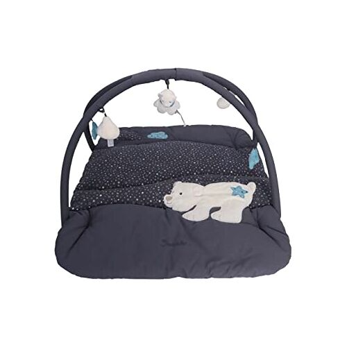 Sterntaler Baby Unisex speelboog baby speelboog vierkant ijsbeer Elia speelmat baby, babyspeelgoed, speelgoed donkergrijs