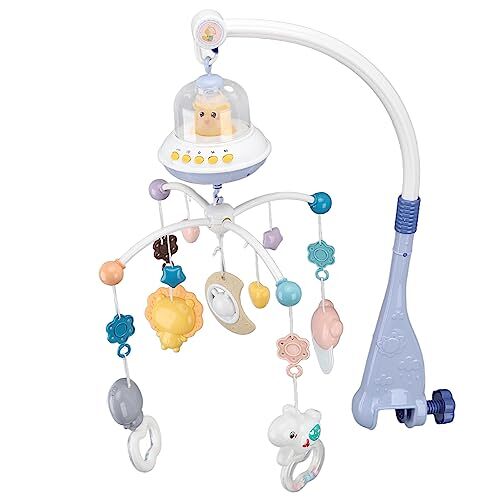 LJCM Baby Muziekmobiel, Baby Mobiel Rotatie 12 Slaapliedjes Plastic voor Baby's voor de Slaapkamer (Stijl 1 3,15x2,76in)