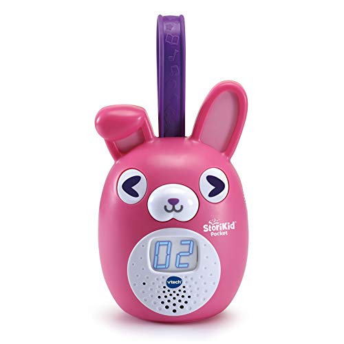 VTech StoriKid 3480-613757 Handverhalenverteller, draagbaar, voor baby's, overal, speelgoed + 6 maanden, opname van je eigen verhalen, timer, ESP-versie, roze