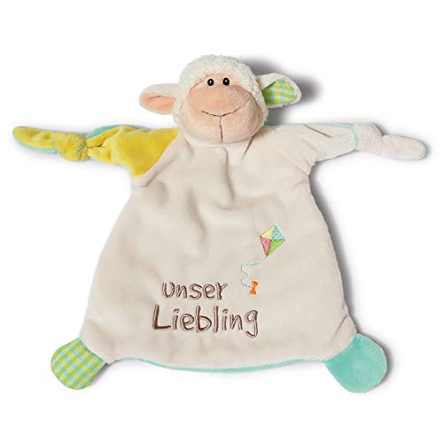 NICI Knuffeldoekje Lam Monny 'Unser Lieblings' 25x25cm – knuffeldoek vanaf 0+ maanden – knuffeldoek voor baby's en peuters – baby knuffeldoek/knuffeldoek – knuffeldoek voor meisjes en jongens –