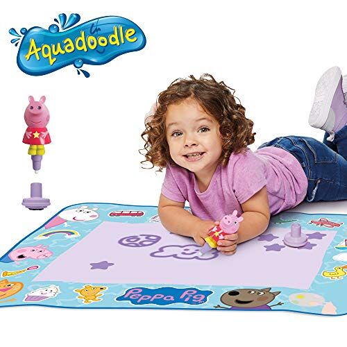 AquaDoodle Peppa Pig Water Doodle Mat, Official Tomy No Mess Colouring and Drawing Game, Suitable for Toddlers and Children Boys and Girls 18 Months, 2, 3, 4+ Year Olds