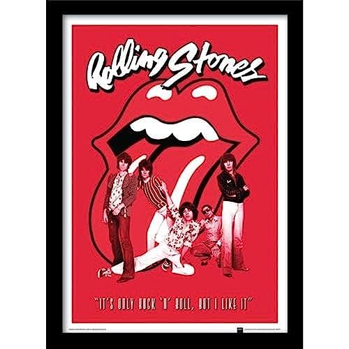 Rolling Stones 'It's Only Rock n Roll' ingelijste print, 30 x 40 cm