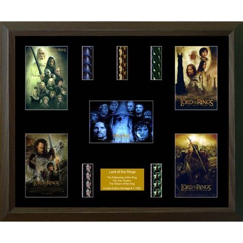 Film Cell Favourites LOTR Lord Of The Rings Trilogie Luxe Film Cell Montage