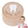 RASOLI Tandendoos, melktanden aandenkendoos Houten baby-aandenkendoos voor tand,Aandenken cadeau voor jongen of meisje, tandencontainer voor verjaardag babyshower, tandbesparing