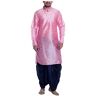 Royal Kurta Men's Silk Blend Dhoti & Kurta 42 Pink