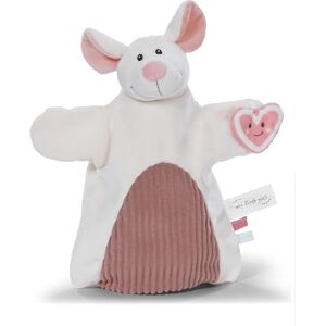 NICI 61857 Knuffeldoek, handpop, muis, 2-in-1, 26 x 25 cm, wit, baby's en peuters, baby knuffeldoek om mee te spelen, vast te pakken, te knuffelen en te ontdekken NICI 61857 Knuffeldoek, handpop, muis, 2-in-1, 26 x 25 cm, wit, baby's en peuters, baby knuffeldoek om mee te spelen, vast te pakken, te knuffelen en te ontdekken