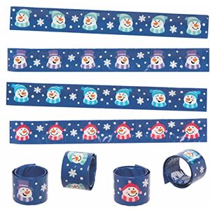 Baker Ross FC254 Vrolijke sneeuwman klaparmband pak van 8, klaparmband als kerstcadeau voor kinderen Baker Ross FC254 Vrolijke sneeuwman klaparmband pak van 8, klaparmband als kerstcadeau voor kinderen