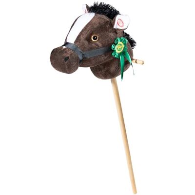 Heunec STEKKENPAARD met plaquette donkerbruin Heunec STEKKENPAARD met plaquette donkerbruin