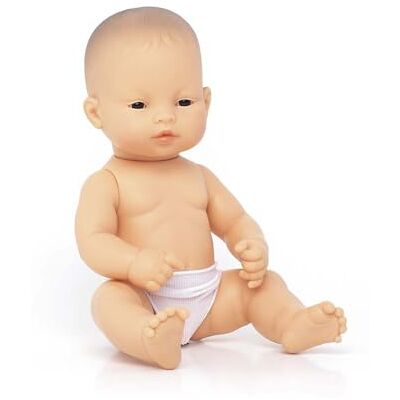 Miniland 31035 baby Aziatische jongen zak zonder ondergoed, 32 cm Miniland 31035 baby Aziatische jongen zak zonder ondergoed, 32 cm