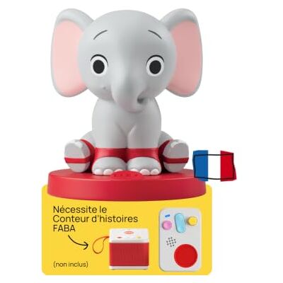 FABA Figuurtje met geluid – de liedjes van Élé de olifant – muziek en liedjes, kinderen van 0-3 jaar, om te luisteren met de verhalenverteller en +, educatief spel, Franse versie FABA Figuurtje met geluid – de liedjes van Élé de olifant – muziek en liedjes, kinderen van 0-3 jaar, om te luisteren met de verhalenverteller en +, educatief spel, Franse versie